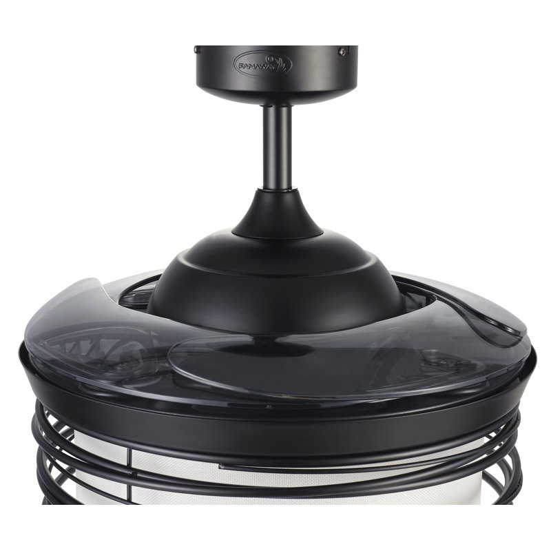 Ventilateur de plafond à pales rétractables de 48 po avec lumière et télécommande Luna