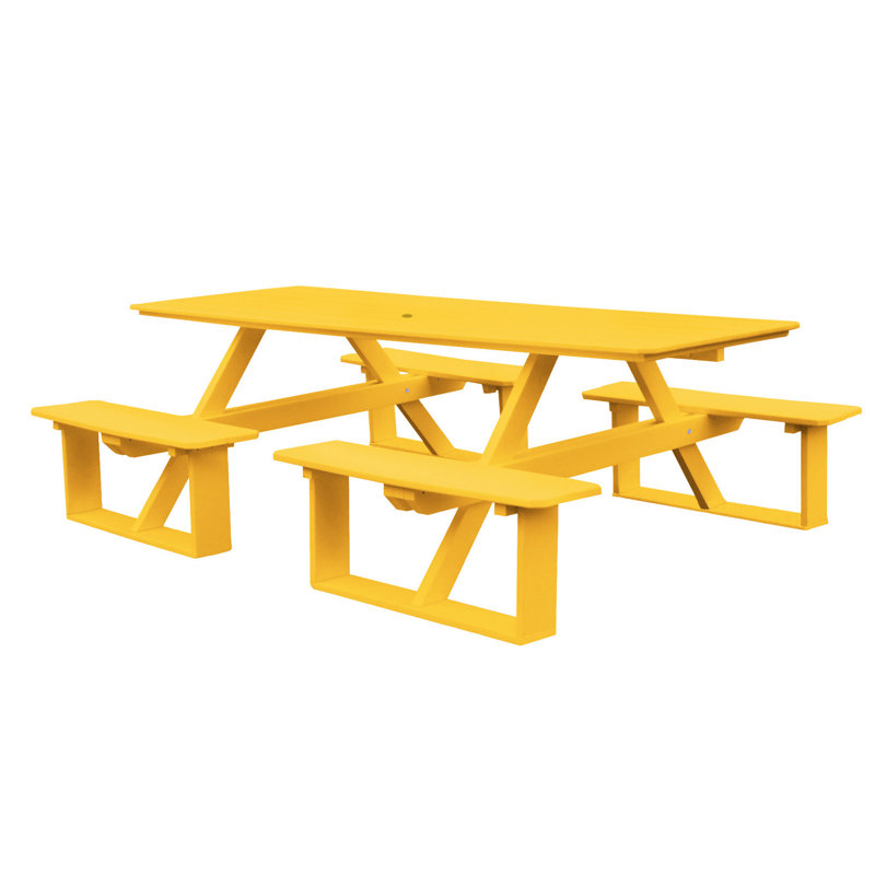 Table de pique-nique Westbrook, Jaune citron, Oui