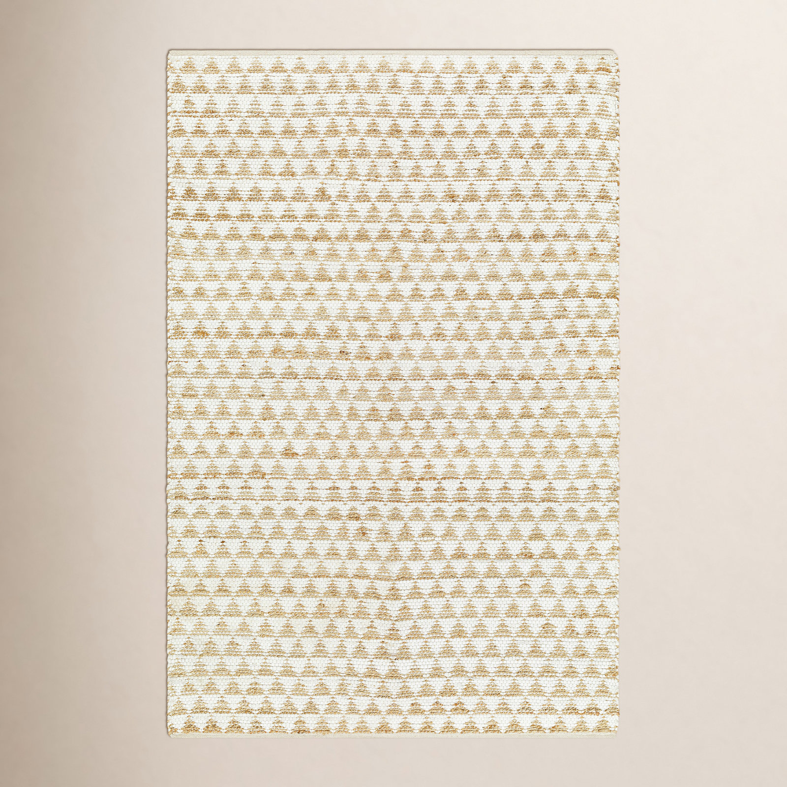 Addy Handmade Brown, Ivory Rug, Rectangle 6' x 9'