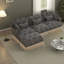 Canapés profonds modulaires Chenille Leopard Modern Living Home