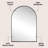 Elodie 26 in. W x 38 in. H Medium Arched Aluminum Metal Framed Wall Mounted Bathroom Vanity Accent Mirror, Black-393421924-378608240