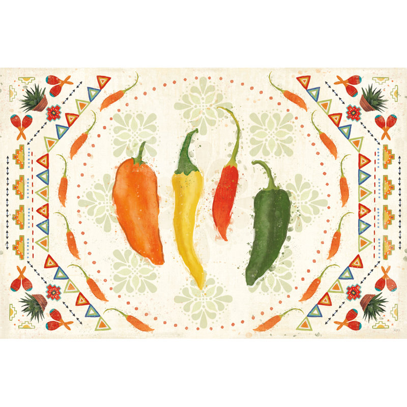 Tex Tex Fiesta I par Veronique Charron - peinture sur toile tendue, H 8 po x l 12 po