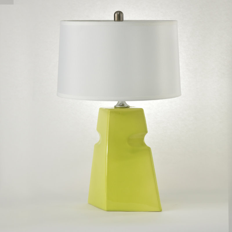 Haefele Ceramic Table Lamp, Chic Lime Green