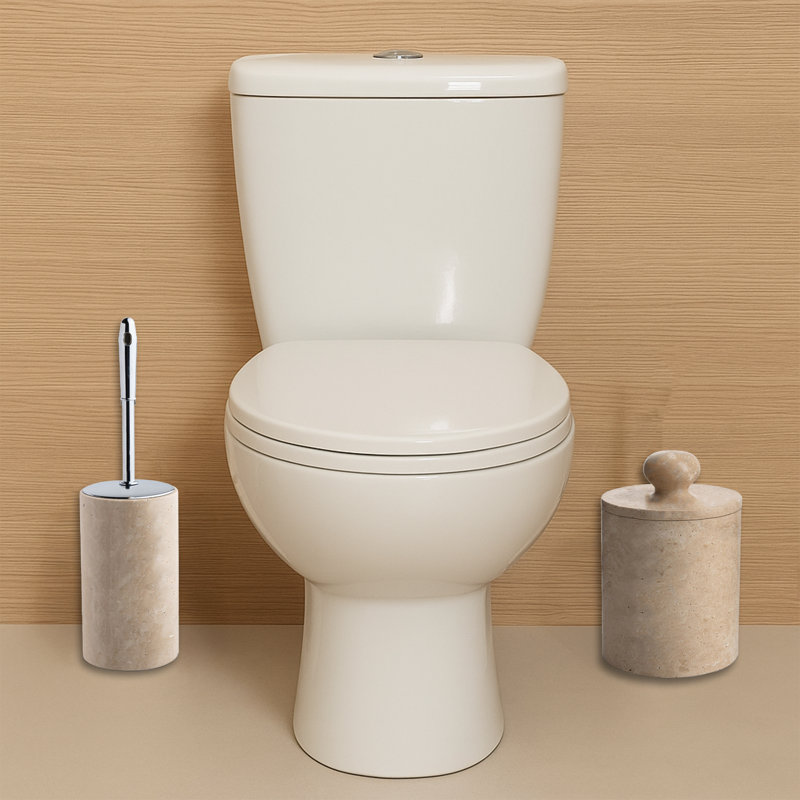 Ensemble de salle de bain 2 pièces 100% marbre, Beige