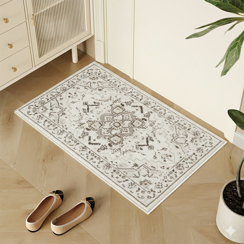 Tapis de style oriental traditionnel Losh en brun / beige / crème Losh, Rectangulaire 2 pi x 3 pi
