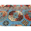 Tapis oriental tribal bleu 8 x 10 One-of-a-Kind