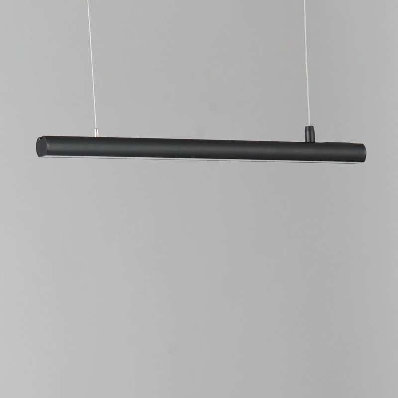 1 - Light LED Unique/Statement Pendant, Black
