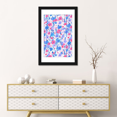«Flower Field Lilac Blue», reproduction d'art sur toile tendue