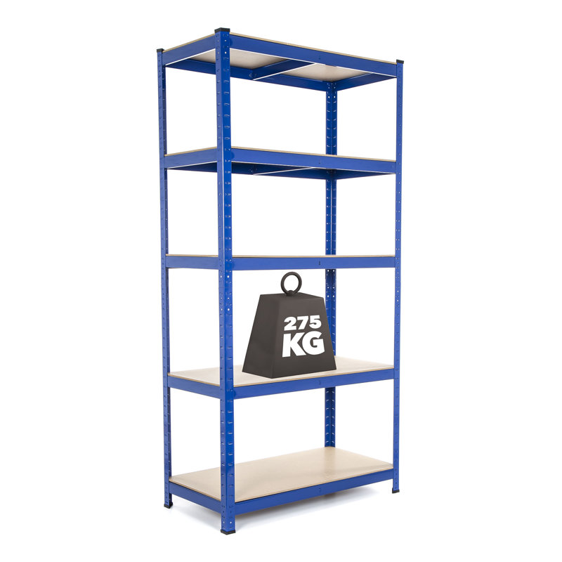 Meyerson Metal Shelving Unit, 180cm H x 90cm W x 45cm D