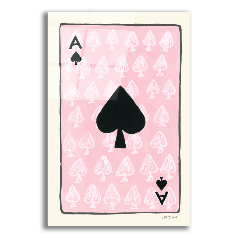  Art mural en verre «Ace Of Spades» par Yvette St. Amant, H 16 po x l 12 po x P 0,13 po