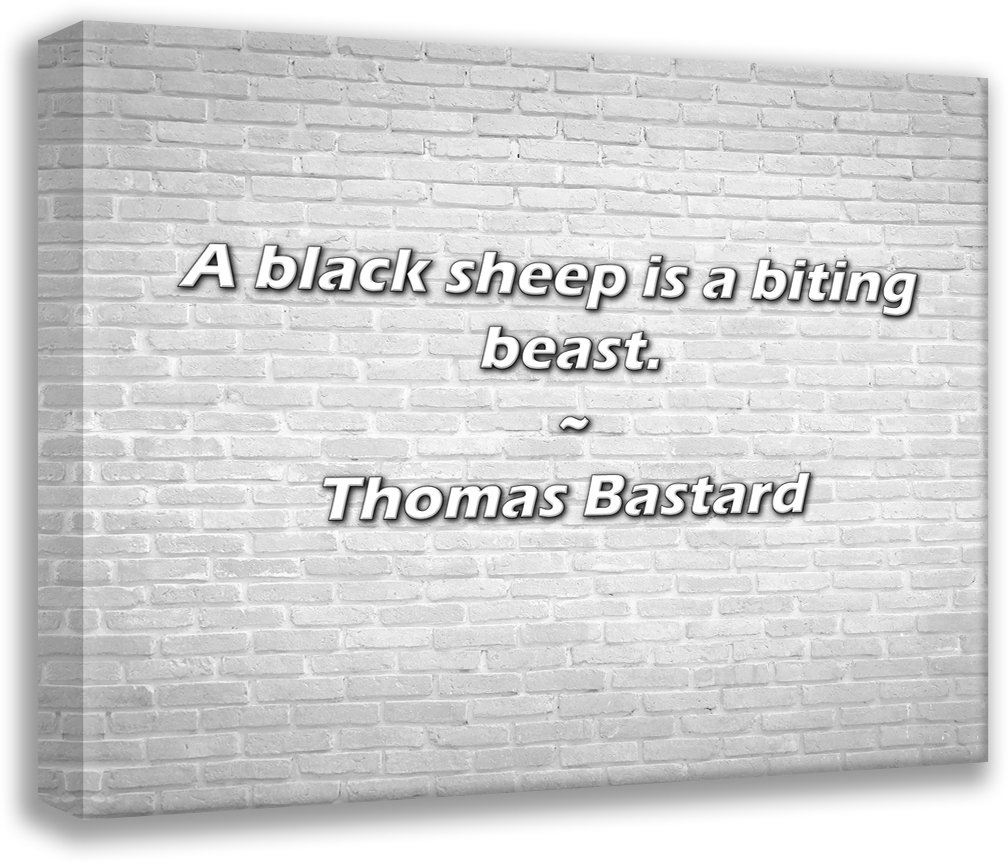 Trinx Thomas Bastard Quote: A black sheep is a biting beast. | Wayfair, image size:1008x863