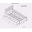 Structure de lit plateforme en bois avec lit gigogne