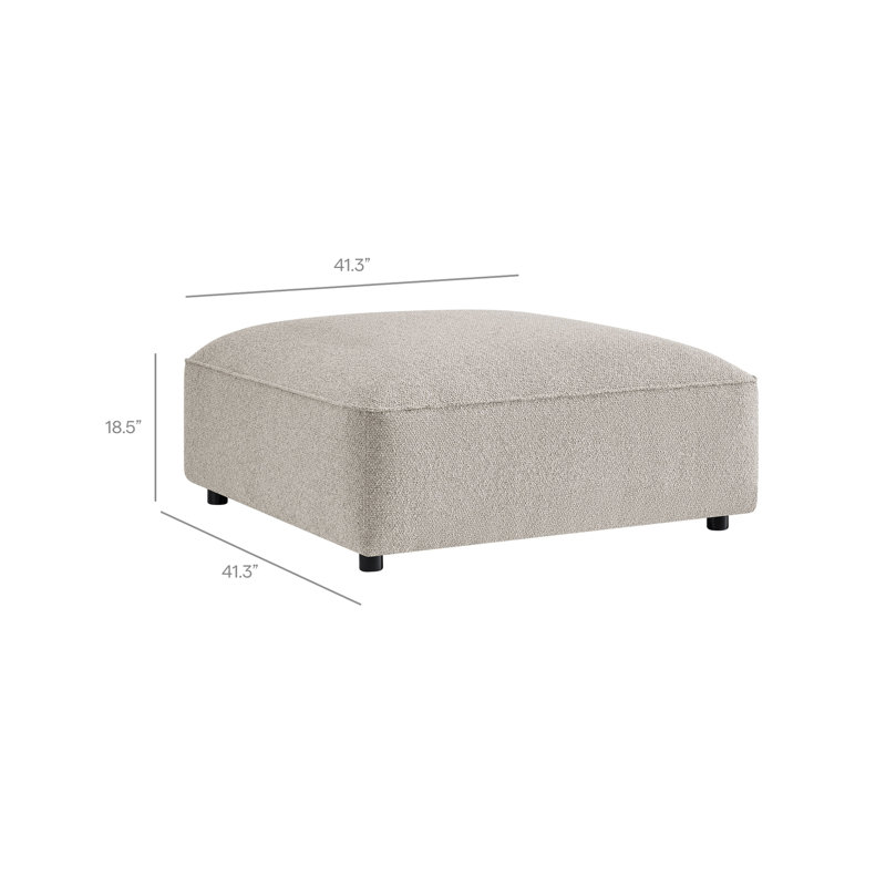 Canapé modulaire Auren 5 pièces Auren, Fog Boucle, 26.4" H x 126.7" W x 84.6" D