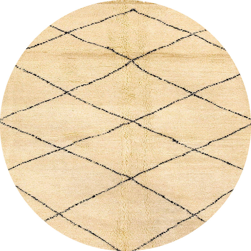 Tapis abstrait moderne 2936, Rond 7 pi