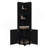Malibu 62" Tall Double Door Corner Linen Cabinet With Four Shelves-801751531