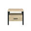 One Drawer Nightstand With 1 Tier Shelf, Oak And Black