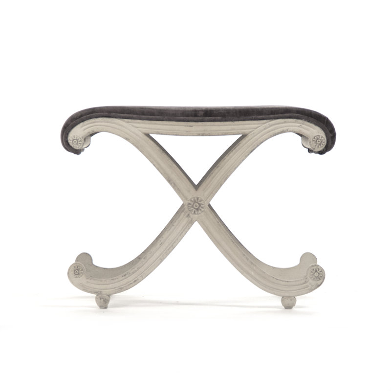 Coral Upholstered Vanity Stool
