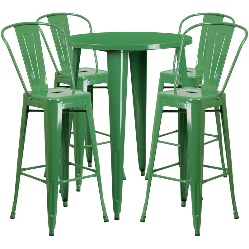 Ensemble de tables de bar Williamston, Vert, H 41 po x l 30 po x L 30 po