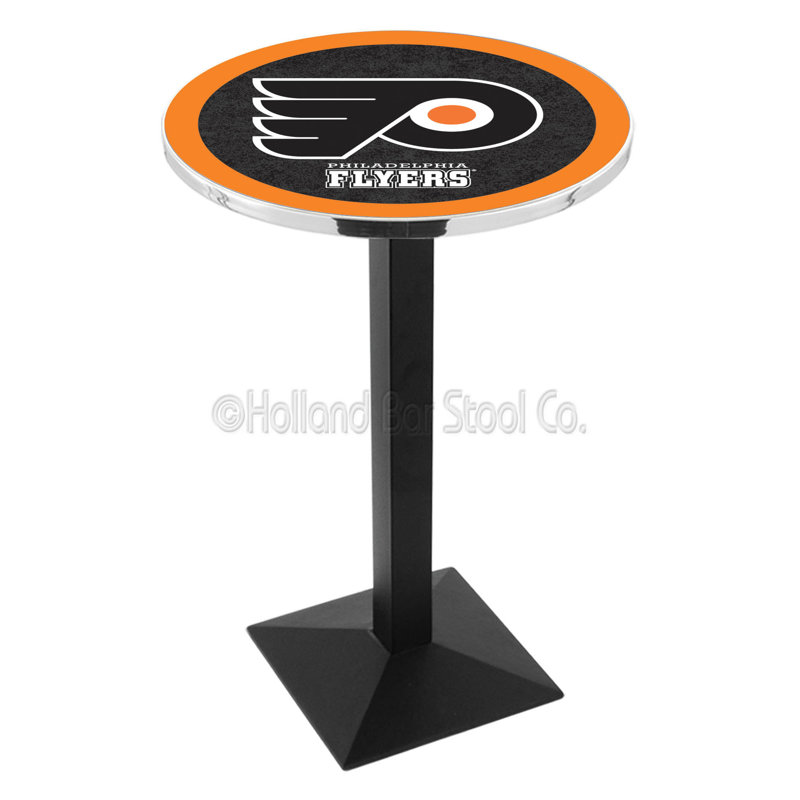 Table de salle à manger 30 po NHL, Ducks de Anaheim, Noir froissé