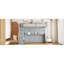 Lit escamotable double sur double avec lève-personne et bureau hydraulique, gris