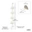 Tablette réglable en métal avec 4 tablettes fonctionnelles Solis-112879756