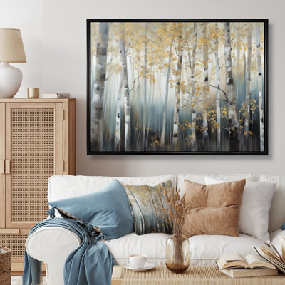 Ruwen Birch Tree Dense Forest V On Canvas Print