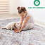 Tapis géométrique beige 5x7