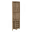 Armoire de coin Essential, trois tablettes, huit porte-bouteilles encastrés, deux tablettes latérales Macadamia-1574220246