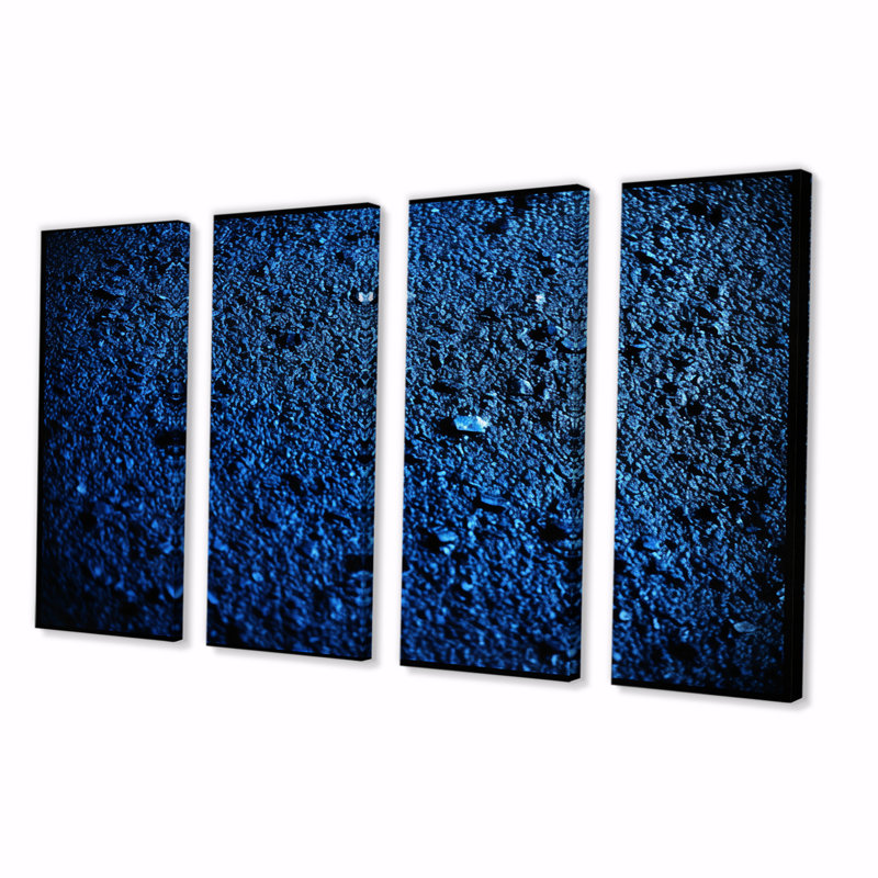 " Abstract Euphoria Deep Blue Happiness " 4 - Pieces