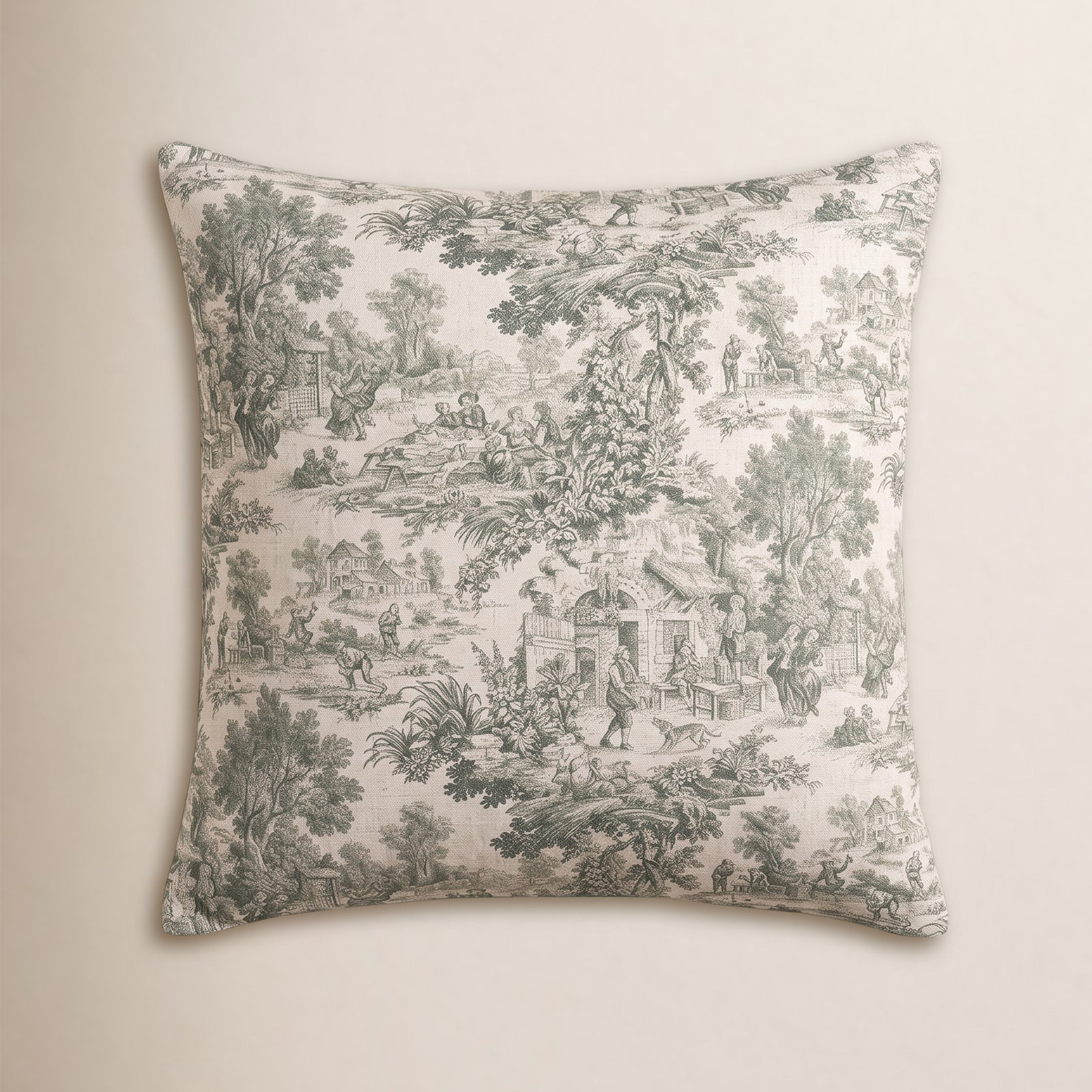 Robbie 20" x 20" Throw Pillow, Green