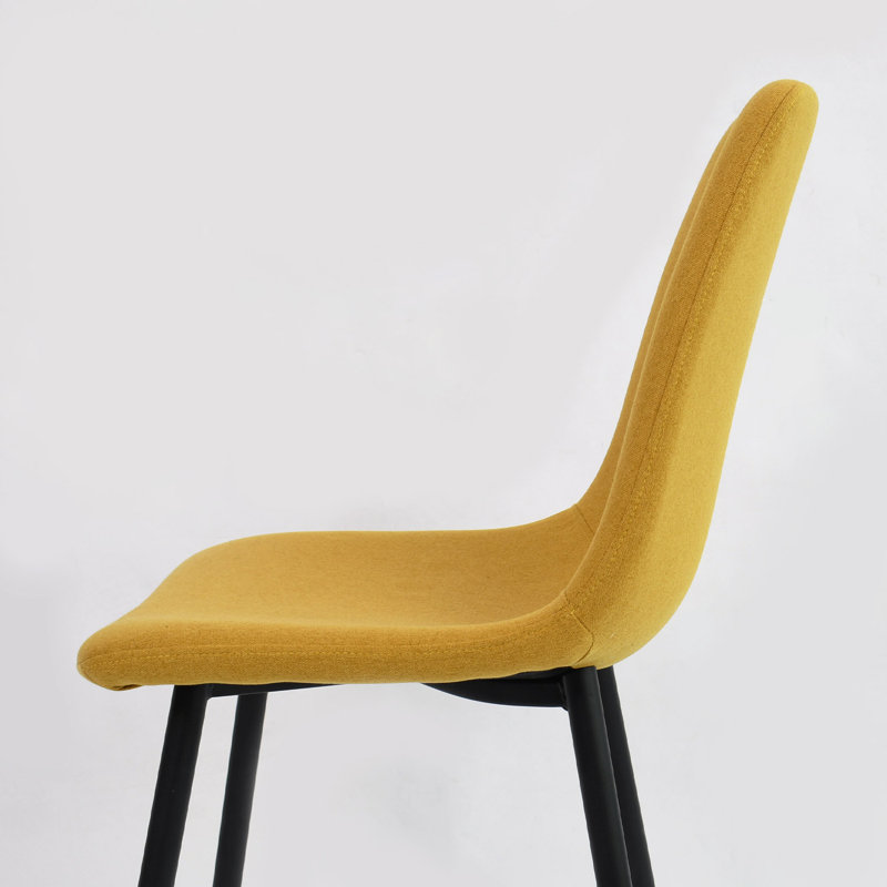 Tapscott 5-Piece Stain Resistant Upholstered Dining Set, Yellow