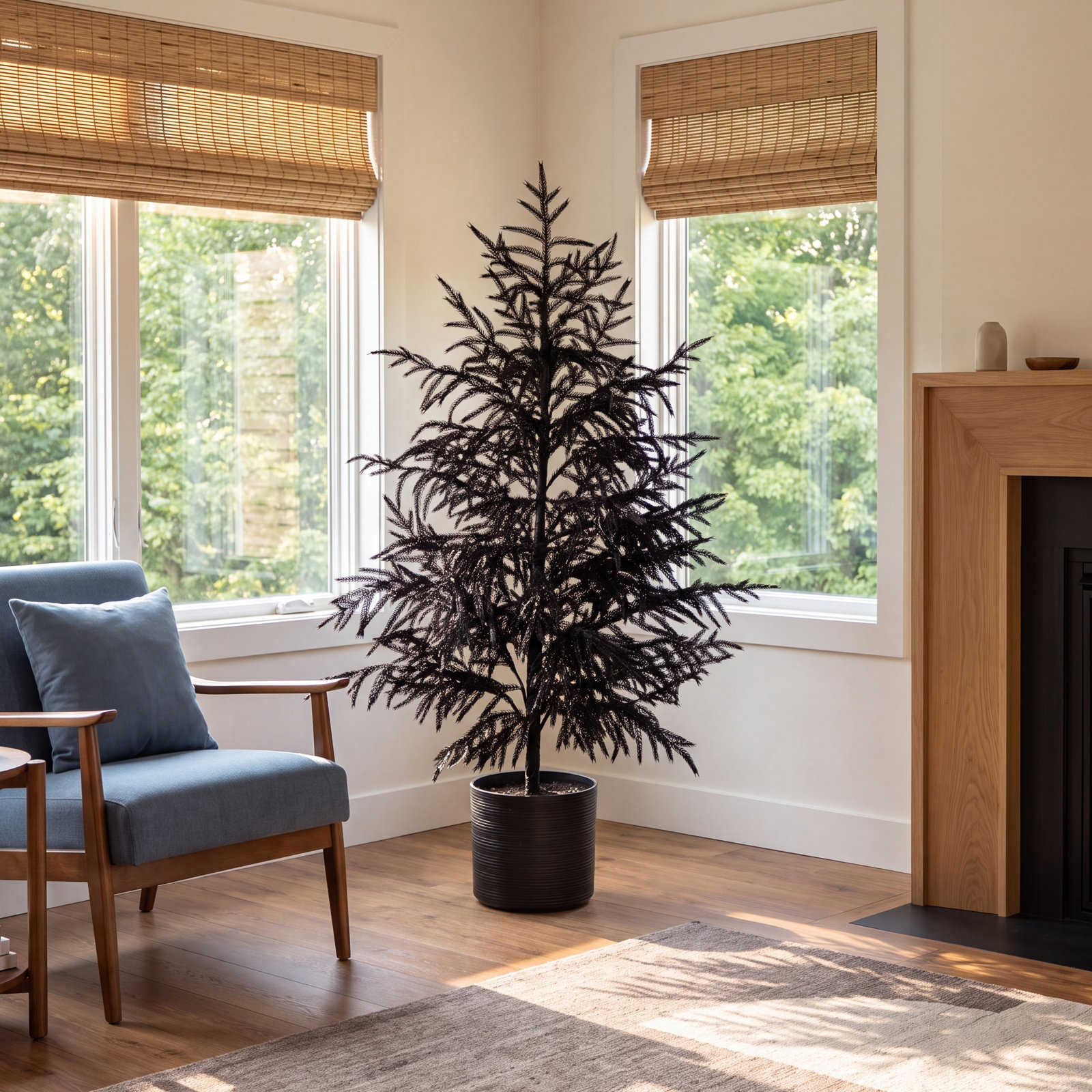 Pine Christmas Tree, 4" H x 27" W x 8" D