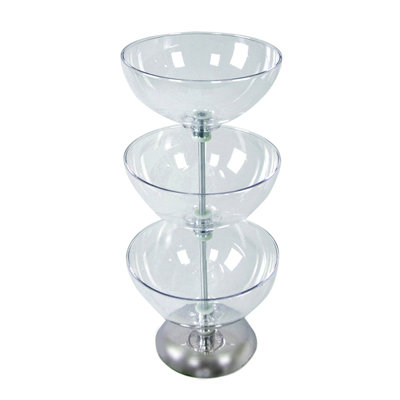 Three-Tier 12", 12" & 12" Bowl Display