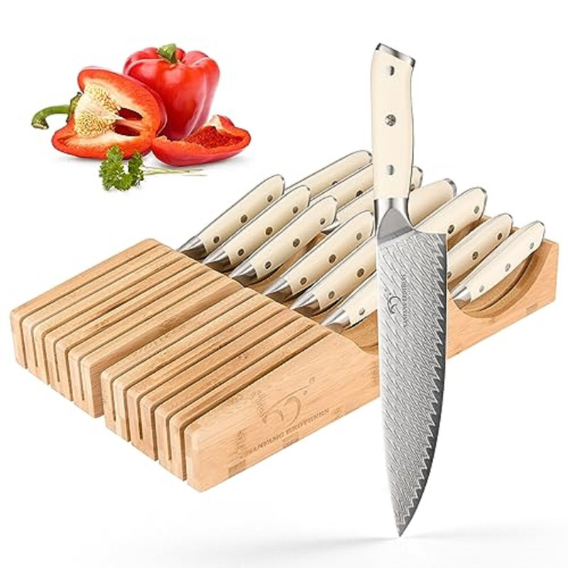 14-Piece VG10 Damascus Knife Set