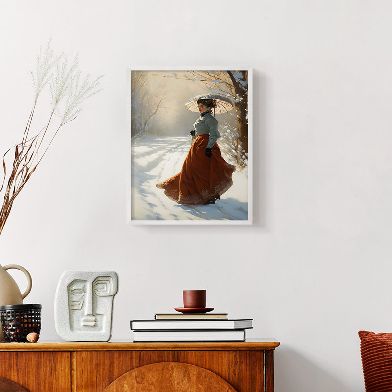 WOMEN Series CMLxxi - reproduction encadrée de qualité supérieure - prête à être accrochée - aucun clou requis, Blanc / Blanc