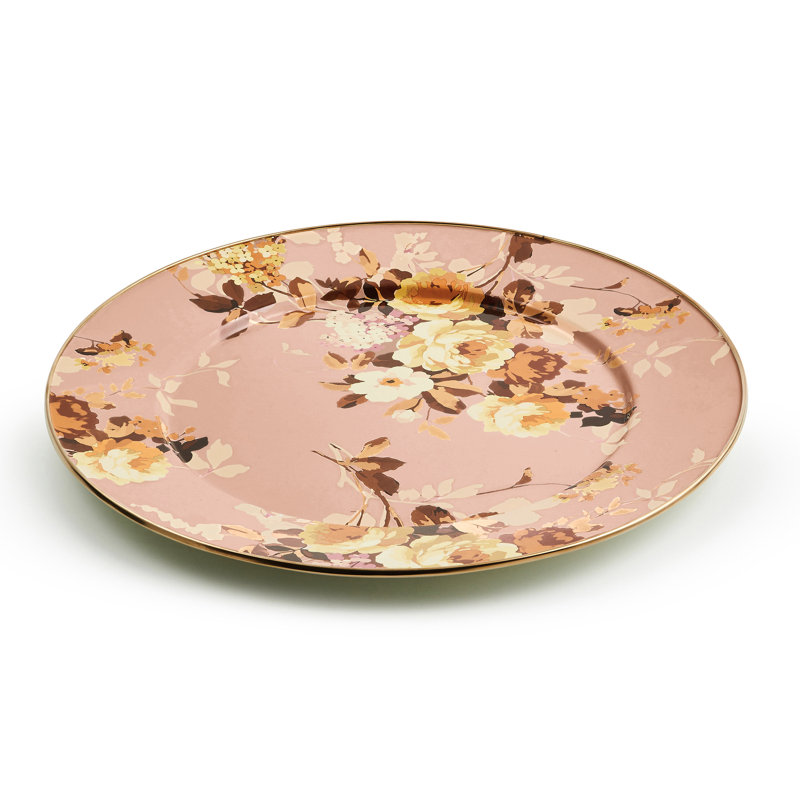 Wild Rose Serving Platter, Mauve