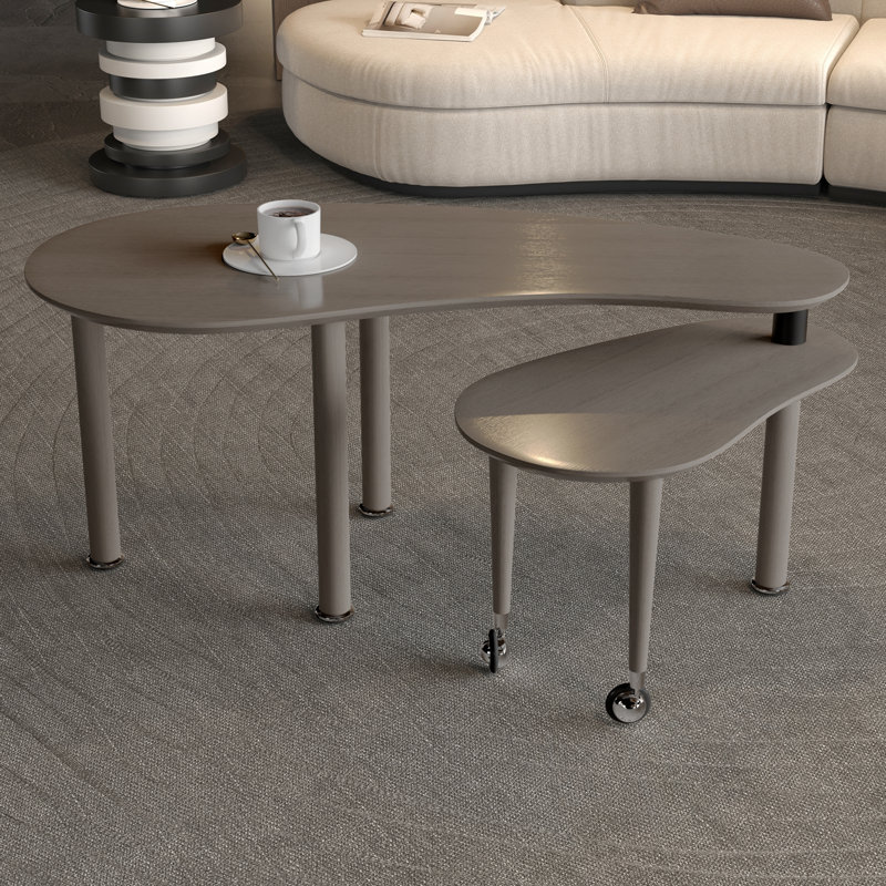 Table d'appoint coulissante Cindina, Gris