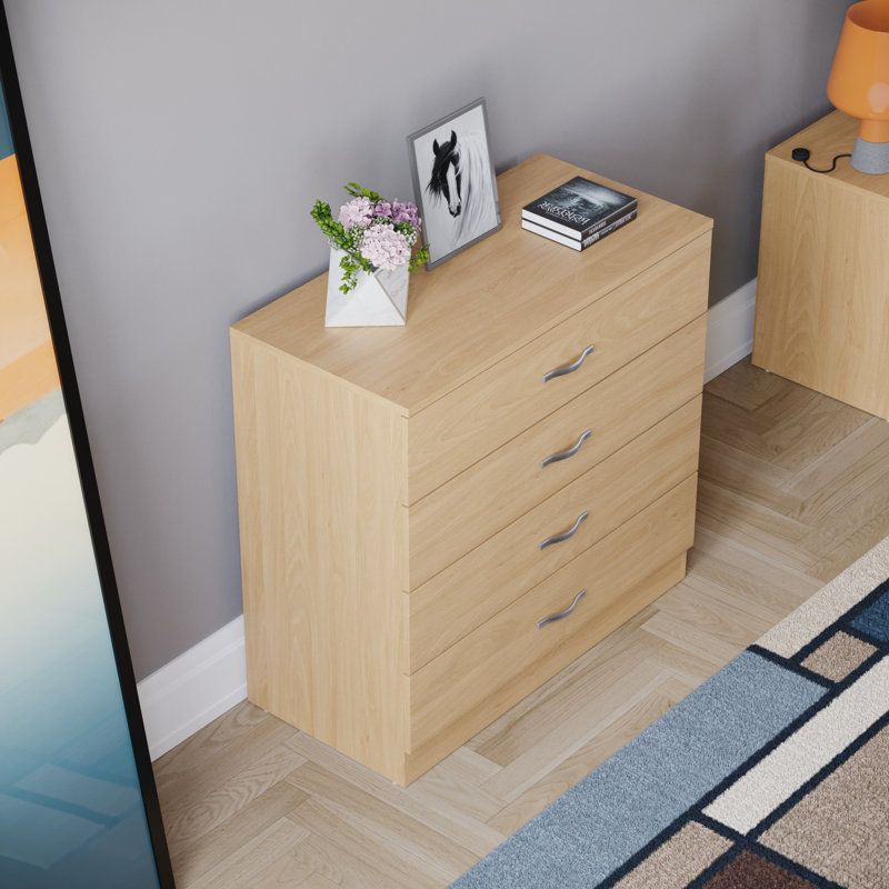 Maybery 4 Drawer Chest, Pine