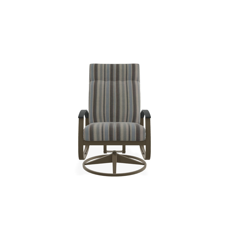 Chaise berçante pivotante réglable avec coussins Askar, Aperçu de nuage, Graphite classique P30, Bois de plage texturé