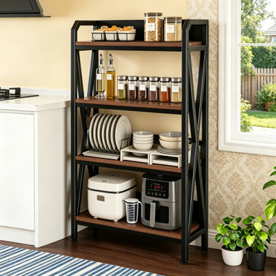 55''H Bakers Rack 4-Level Storage Shelves,Kitchen Storage Rack,Outdoor Shelf
