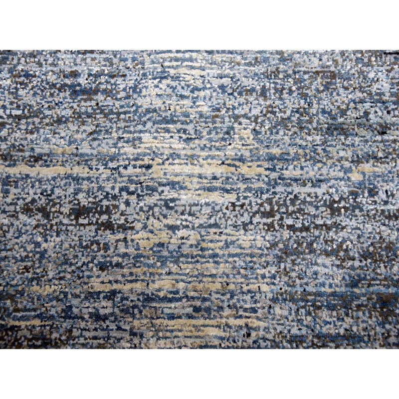 Tapis carré oriental bleu en laine océanique noué à la main 8 po 2 po x 8 po 2 po 1E67C6E87A7F439098BA79B2A8ABEAF8