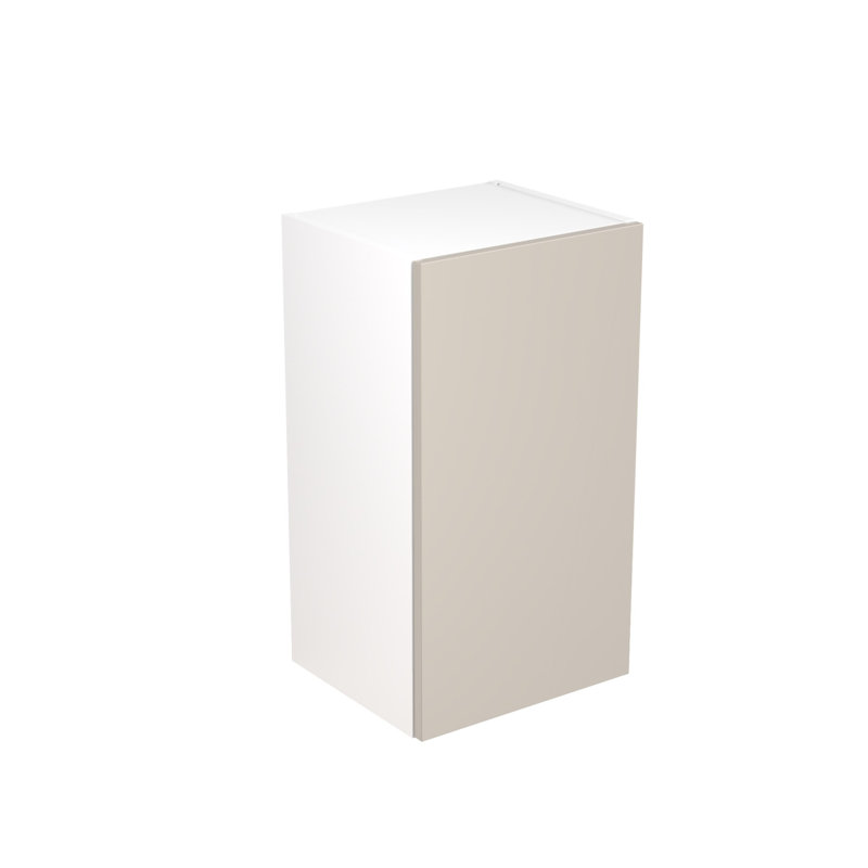 KitchenKit Flatpack Slab Matt Wall Unit, 72cm H x 40cm W x 33cm D, Light Grey