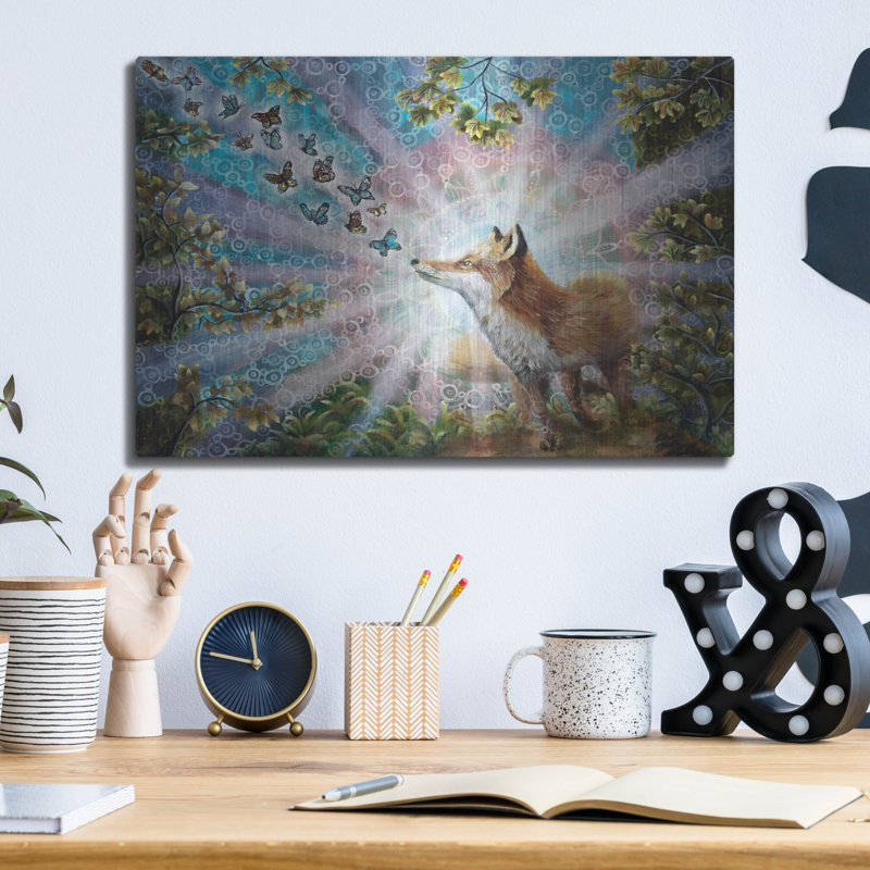  Art mural en métal «Sacred Curiosity» par Verena Wild, H 12 po x l 16 po