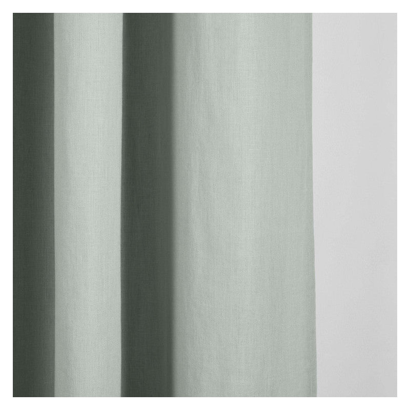Carlina Linen Room Darkening Curtain Single Panel, Width 140 x Drop 270cm, Grey