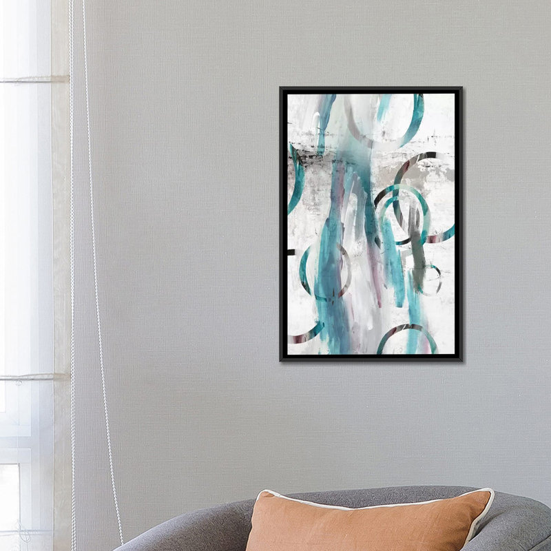 «Hula Hoop I», reproduction sur toile, H 26 po x l 18 po x P 1,5 po, Toile avec cadre noir