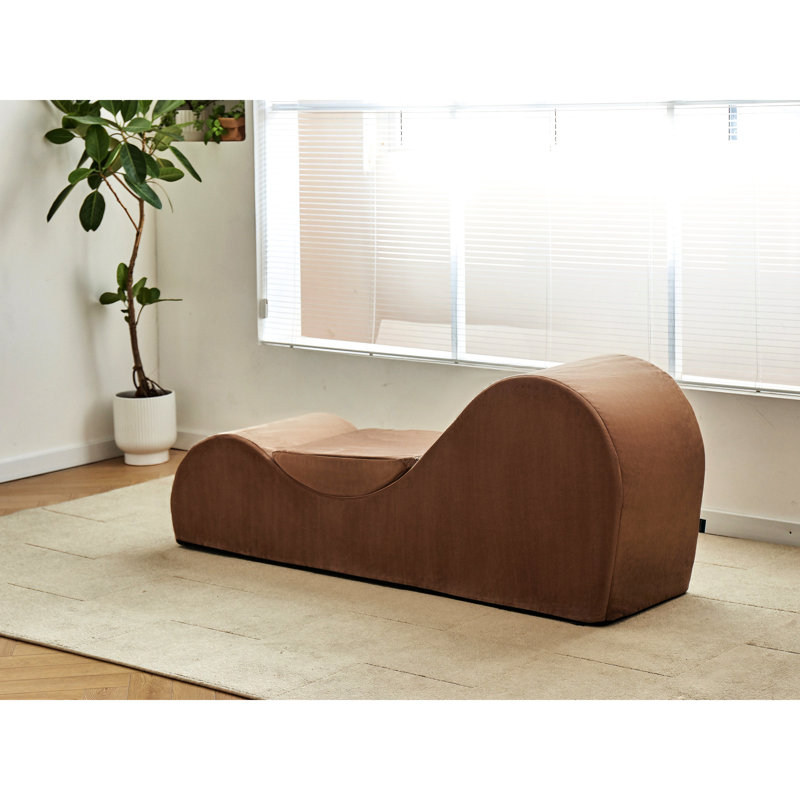 Fauteuil ergonomique brun - mousse haute pour le soutien, housse amovible en mousse souple lavable à la machine