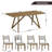 Avery Dining Set, Tripod-Cross Dining Table With Stylish Chairs, Light Oak-1412695396