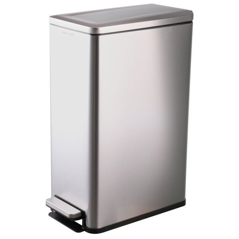 Slim Design Dual-Compartment Trash & Recycling Bin - Thumbnail 3