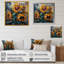 Tournesol jaune symphonie V sur toile-88544400-88544401