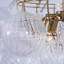 Lustre à bulles à intensité variable 6 lumières Modern, lumière sphérique en verre transparent nervuré pour salle à manger, vestibule et salon
